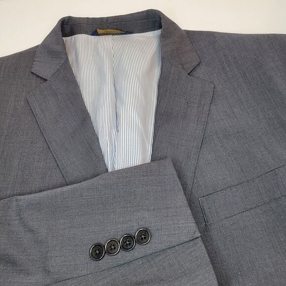Brooks Brothers Blazer Men 46L Gray‎Wool Regent Fit Explorer Sport Coat